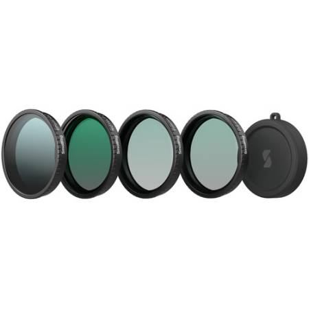 SmallRig 5412 - zestaw, 4x filtr (1/4 Black Mist, symulujący film, ND16 i CPL, Star-Cross) do DJI Osmo Action 5 Pro/Acti